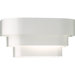 White Tri Band Louver Wall Sconce  with No Ballast