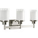 Alexa Three Light Wall Bracket in Brushed Nickel