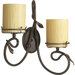Willow Creek Two light Wall Bracket Left in Weathered Auburn