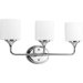 Lynzie Three Light Bath Vanity in Polished Chrome