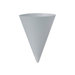 7 Oz Bare Treated Paper Cone Water Cups in White 