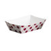 Clay Coated Paper Food Tray in Red Plaid