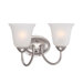 Holly Two Light Bath Lamp in Matte Nickel