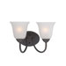 Holly Two Light Bath Lamp in Painted Bronze