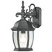 Covington 16" One Light Outdoor Down Wall Lantern in Black