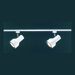 Two Small White Continental Two Head Track Light Kit