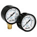 Dry Gauges w/Steel Case - 2in 30""hg vac/0 psi dryblk mtl-1/4in bc