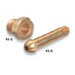 2 1/2" Long Male Brass Regulator Nipple Recessed For 1/4" Tube CGA 500/510/580/590