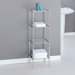 Metro Four Tier Etagere in Chrome