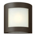 Solara One Light Small Outdoor Wall Lantern with White Etched Glass