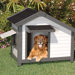 ProConcepts Cozy Cottage Dog House in Gray