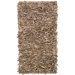 Leather Shag Dark Beige Rug