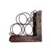 Antique Embossed 3 Bottle Tabletop Wine Rack