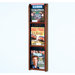 Three Magazine Oak and Acrylic Wall Display