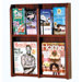Four Magazine and Eight Brochure Oak and Acrylic Wall Display