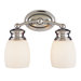  Vanity Light with Opal Frosted Glass Shade in Polished Chrome