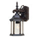 14.25" x 6.25"  Outdoor Wall Lantern in Rustic Bronze