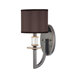 Moderne Royal One Light Sconce in Distressed Bronze