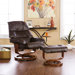 Dawn Leather Ergonomic Recliner and Ottoman
