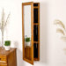 Bullock 48" High Wall Mount Jewelry Mirror in Oak