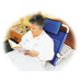 Adjustable Back Rest in Blue