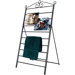 Swirl Blanket/Magazine/Towel Rack in Black