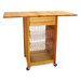 Basket Kitchen Cart with Butcher Block Top