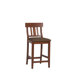 Linon Torino Slat Back Counter Stool in Dark Cherry