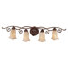 Tuscan Villa Four Light Bath Vanity in Corinthian Bronze