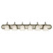 Vista Six Light Bath Vanity in Brushed Steel