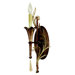 Amelia One Light Wall Sconce in Silver Leaf Patina and Oxidized Bronze
