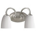 Perry Two Light Bath Vanity in Brushed Steel