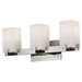 Riva Three Light Bath Vanity in Polished Nickel