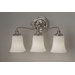 Brook Haven Three Light Bath Vanity in Brushed Steel