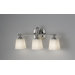 Concord Three Light Bath Vanity in Polished Nickel