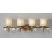 Priscilla Four Light Bath Vanity in Arctic Silver