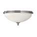 Merritt Two Light Flush Mount in Brushed Steel