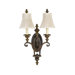 Edwardian Two Light Wall Sconce in Walnut