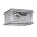 Mission Lodge  Flush Mount Outdoor Lantern in Brushed Aluminum