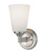 Paris Moderne One Light Wall Sconce in Brushed Steel