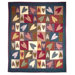 Primitive Hearts Throw Quilt