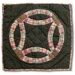 Green Double Wedding Ring Toss Pillow