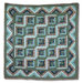 Green Log Cabin Throw Quilt