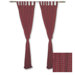 Red - Rustic Plaid and Black Lines Window Curtain