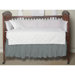 Blue Sky and White Gingham Checks Fabric Crib Dust Ruffle