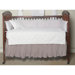Baby Pink and White Gingham Check Fabric Crib Dust Ruffle