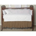 Brown and Golden Checks Fabric Crib Dust Ruffle