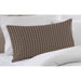 Brown and White Plaid Fabric Pillow Sham