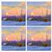 Tuftop Van Zyle Moose and Cabin Coasters (Set of 4)
