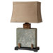 Slate Square Table Lamp in Slate